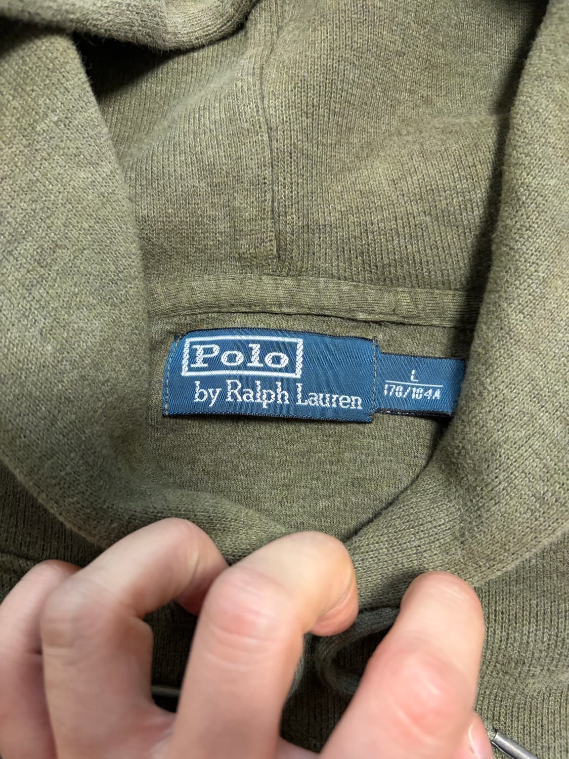L) 폴로 랄프로렌 팔꿈치 패치 후드티 카키 상품이미지5
