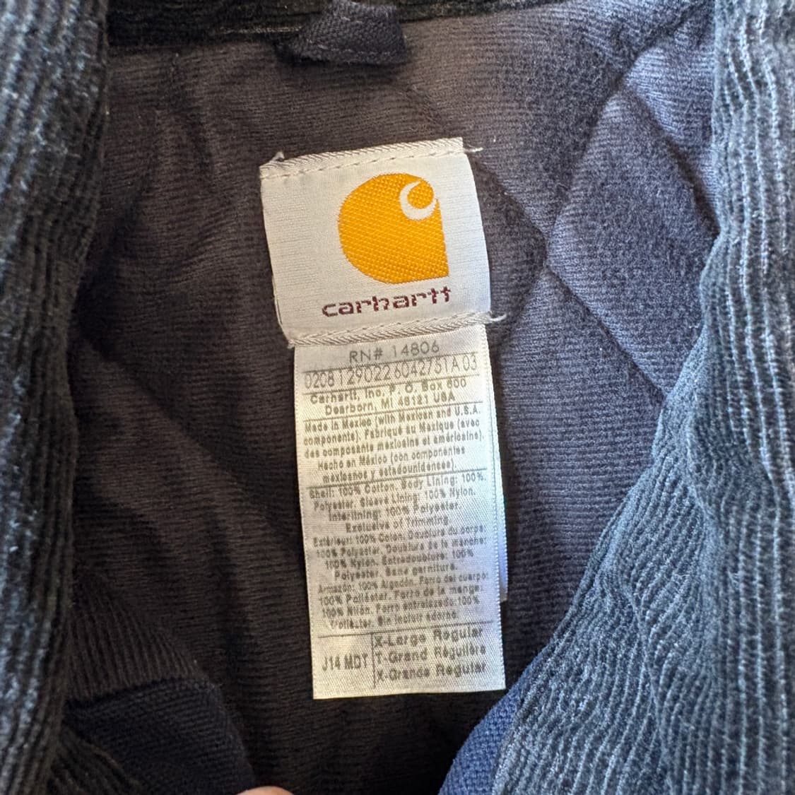 칼하트 정품 네이비 산타페 자켓 상품이미지7