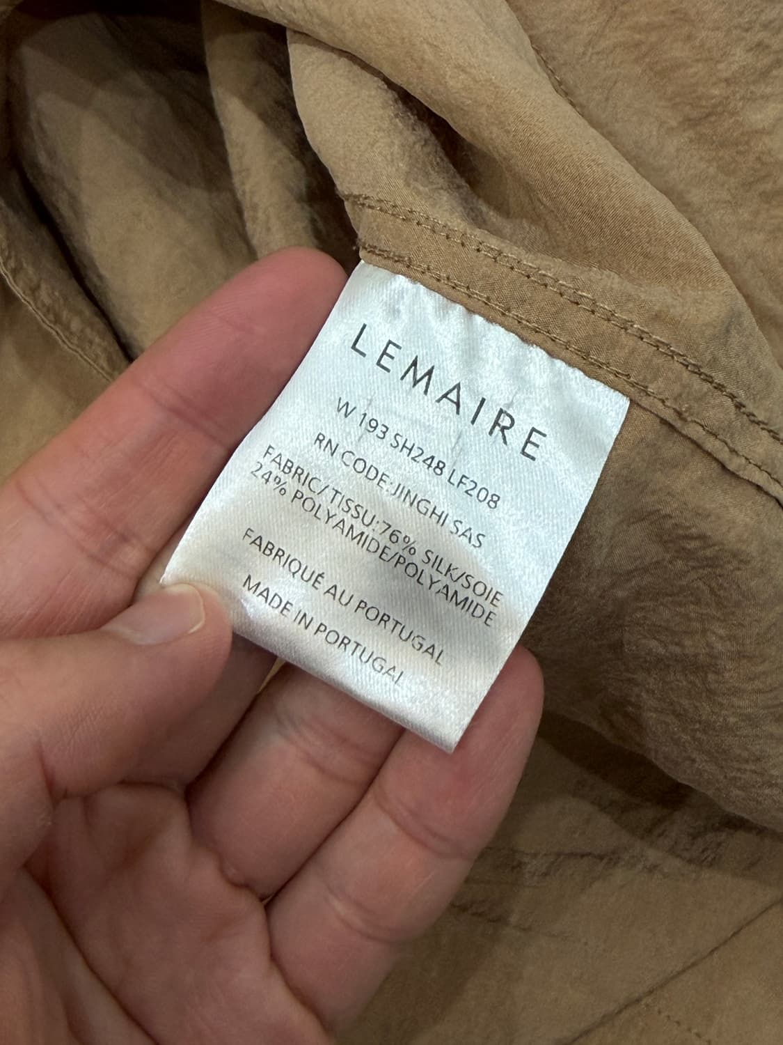 르메르 Lemaire 드라이실크 버튼 집업 셔츠 상품이미지7