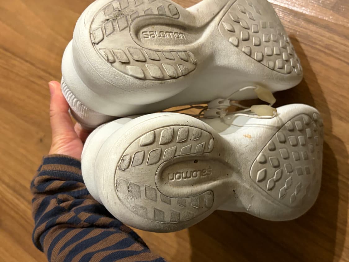 살로몬 꼼데가르송 센스필 플랫폼 화이트 235사이즈 상품이미지6