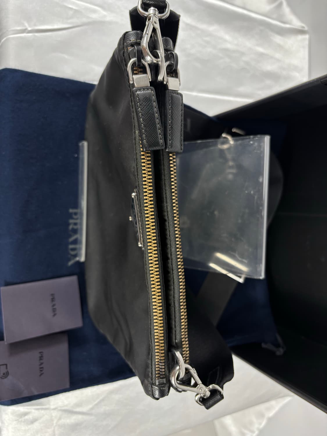 (풀박스/정품)프라다 나일론 삼각로고 크로스백 상품이미지6