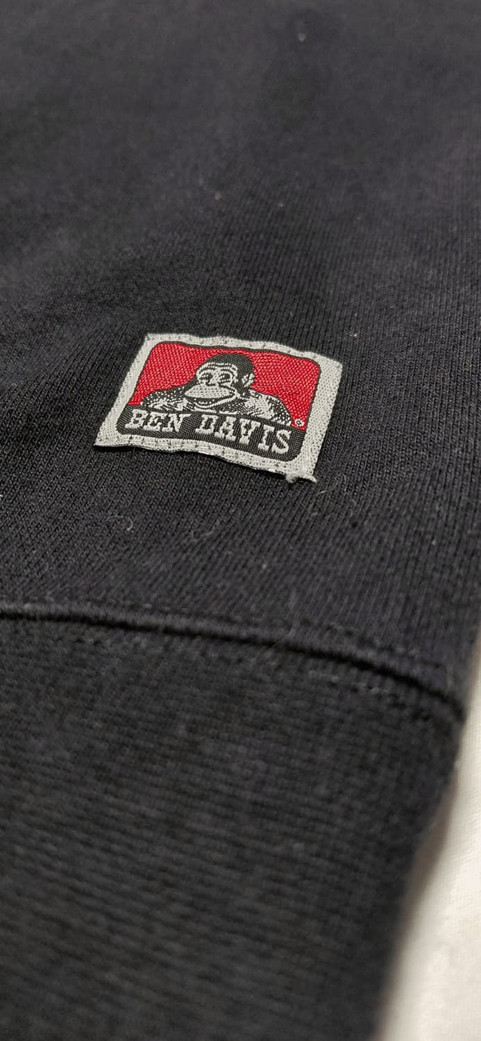 [M] 벤 데이비스(Ben Davis) 백로고 헤비웨이트 맨투맨 블랙 상품이미지5