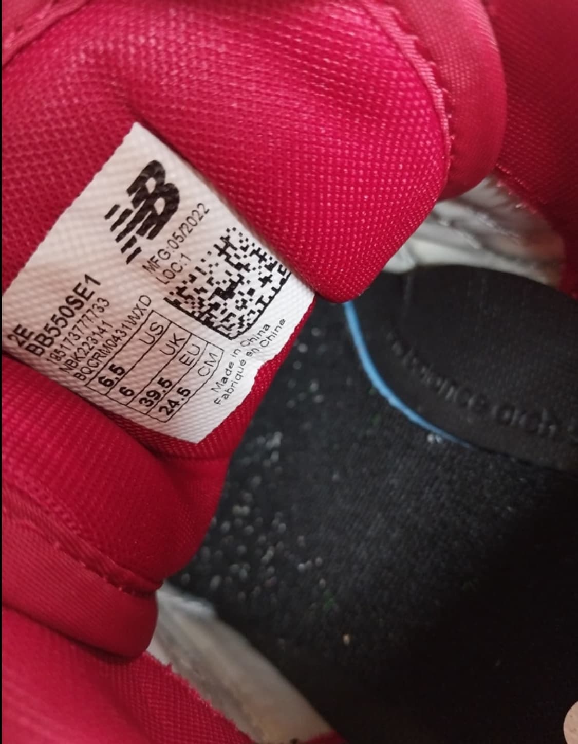 남성 뉴발란스 550 화이트레드 운동화 (245) 상품이미지9