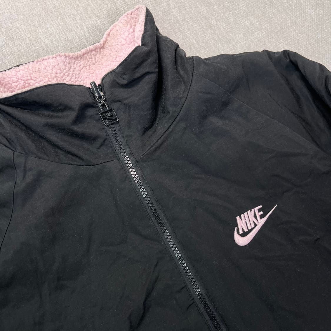 100 나이키 리버시블 양면 양털 핑크 플리스 자켓 상품이미지4
