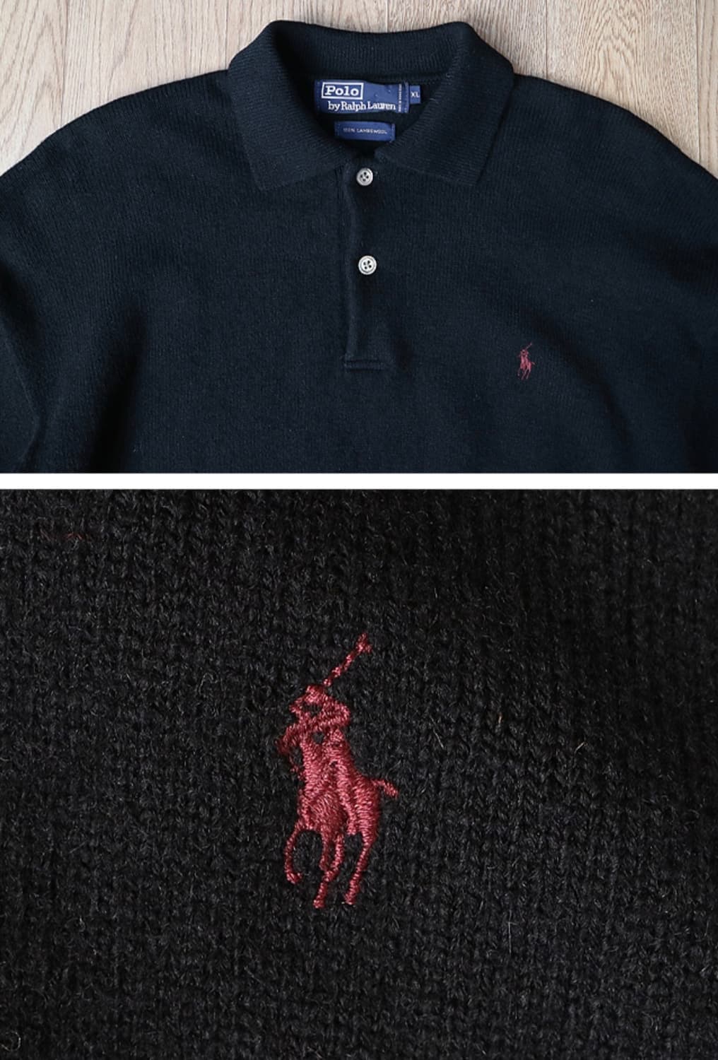 
일본판 90s polo ralph lauren 폴로 랄프로렌 카라 니트 상품이미지2