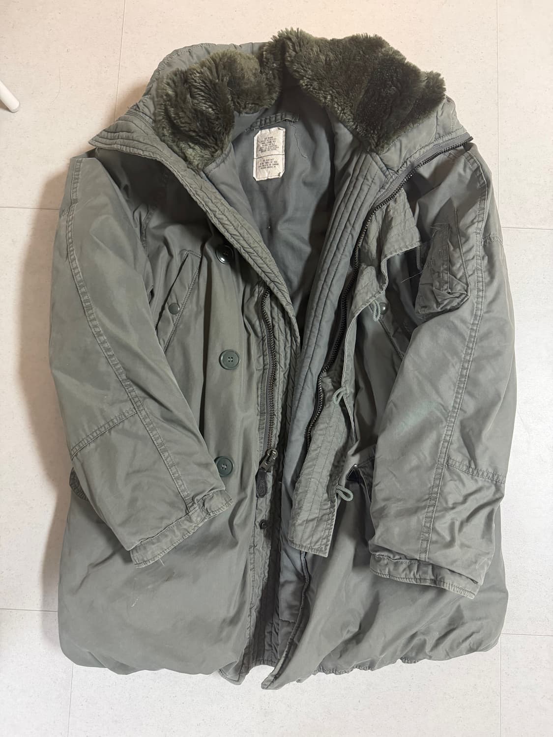 n3b 오리지널 미군 밀리터리 m ma1 m65 패딩 파카 상품이미지1