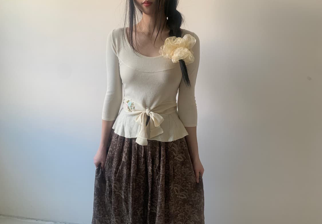 Flower pattern skirt 상품이미지3