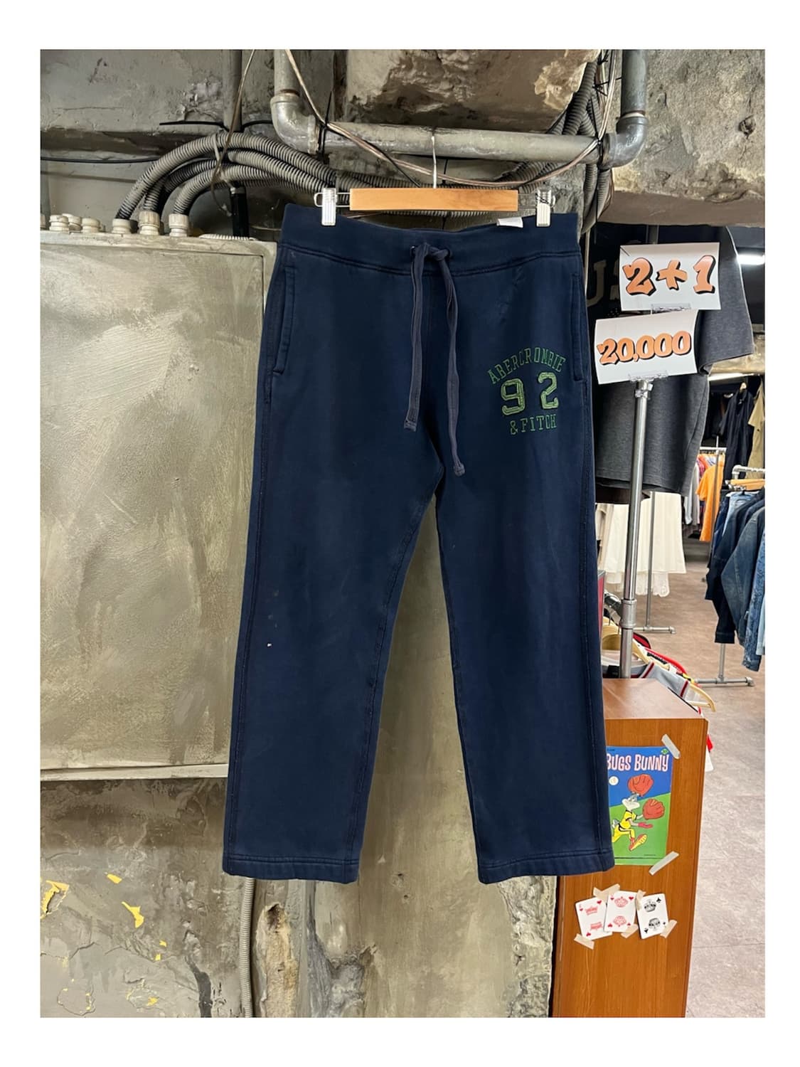 아베크롬비 기모 스웻 팬츠 네이비 S #csz4063 상품이미지1