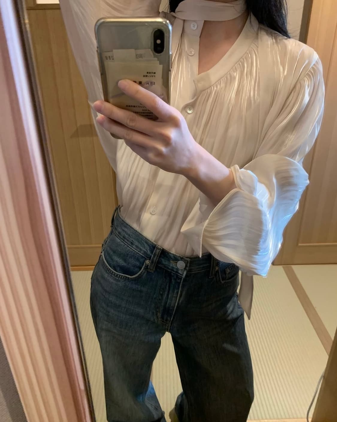 Lea 르에 ELLEN SCARF SHIRRING BLOUSE 블라우스 상품이미지2