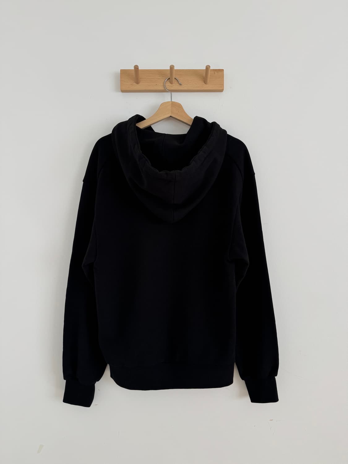 준지 아카이브 프린팅 코튼 후드티 블랙 상품이미지3