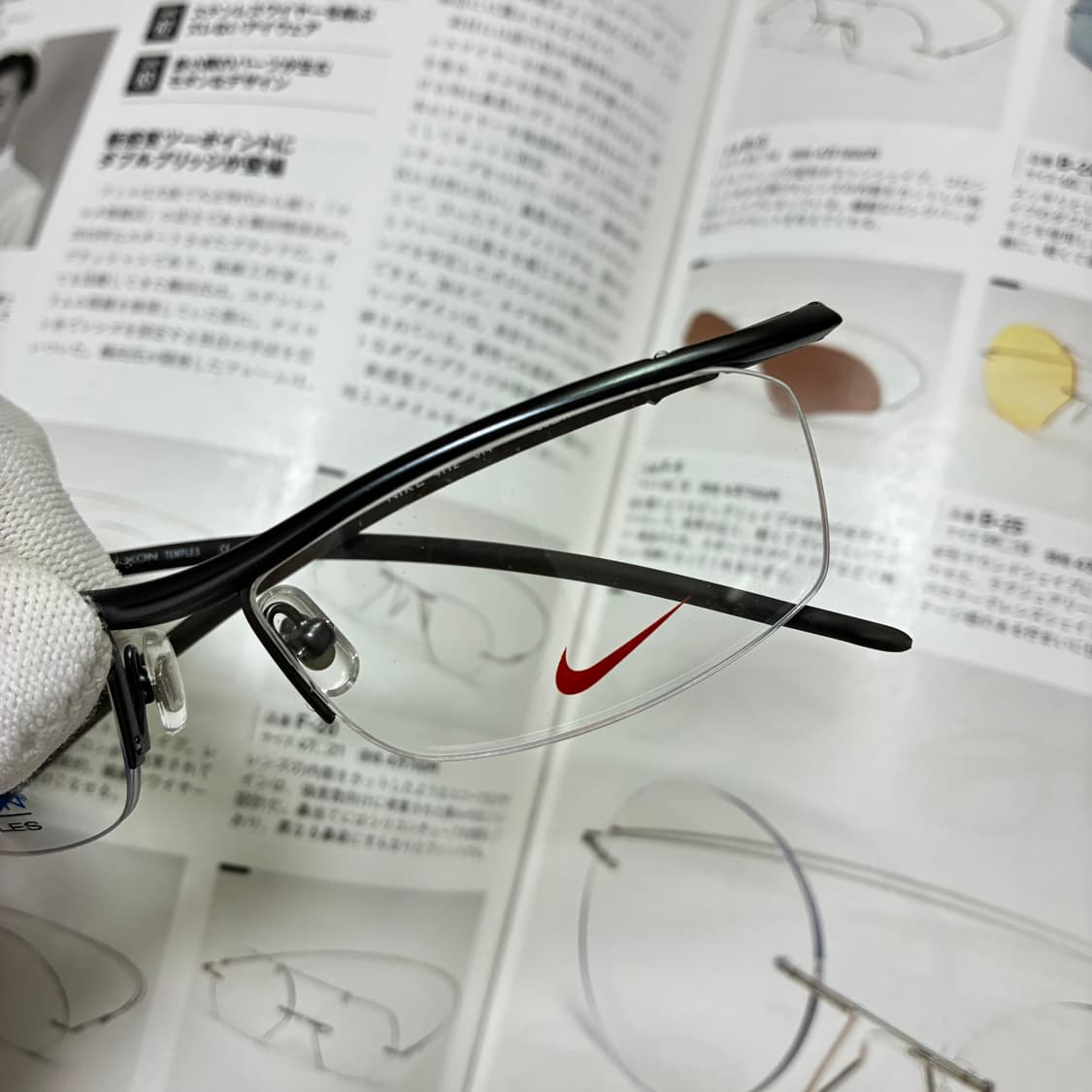 NIKE FLEXON 나이키 플렉슨 일본 생산 반무테 티타늄 안경 고글 상품이미지2