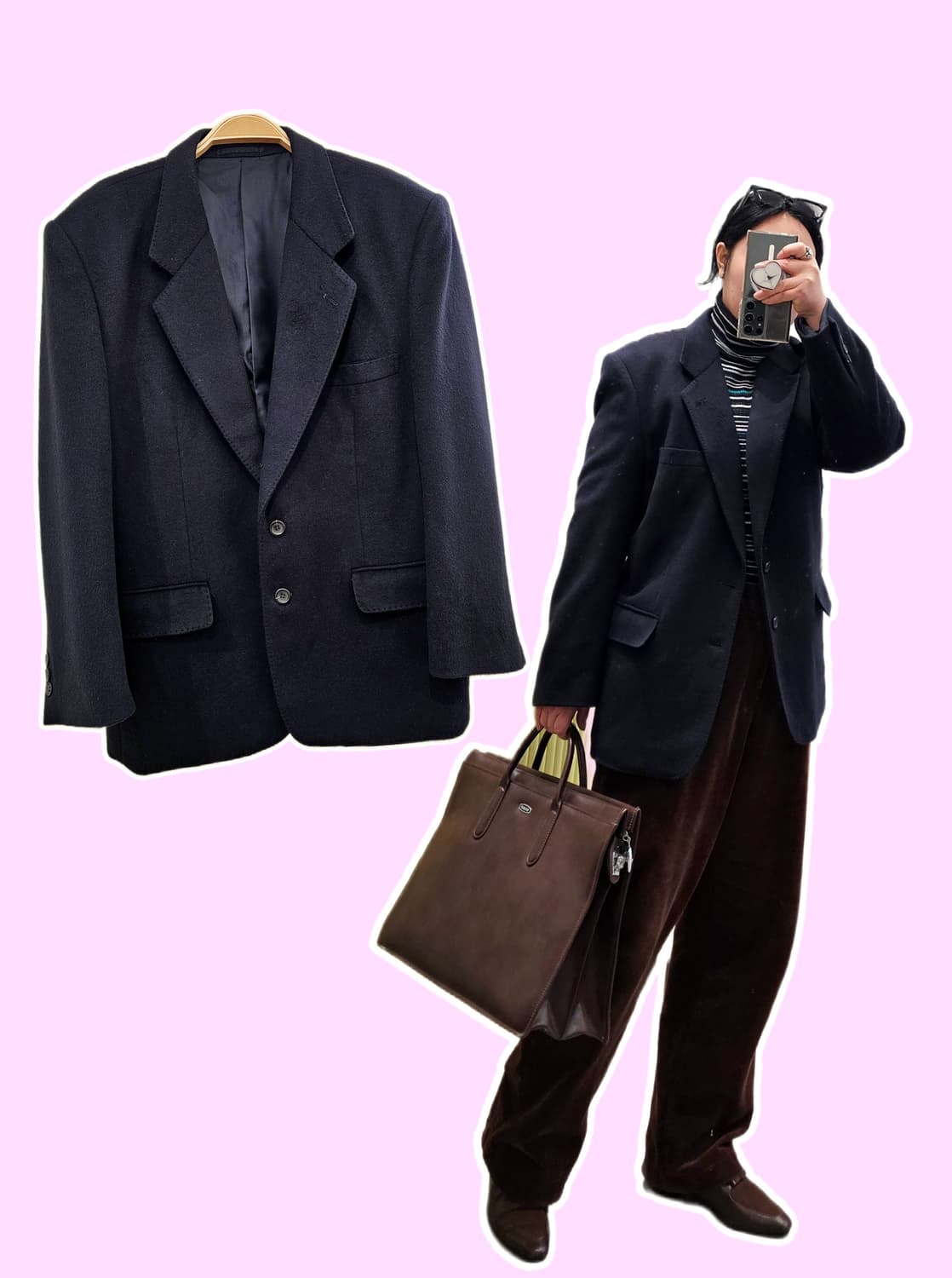 특가 Ghee 네이비 캐시미어 자켓 상품이미지1