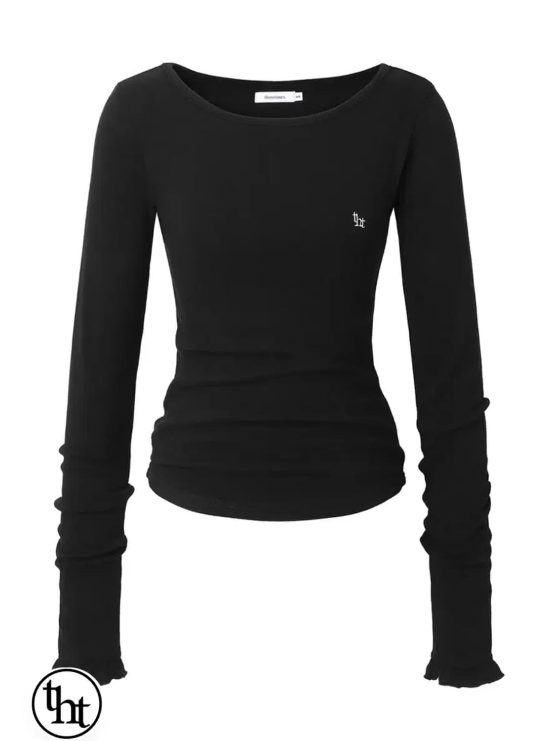 쓰리타임즈 히든 로고 긴팔티 S 상품이미지1