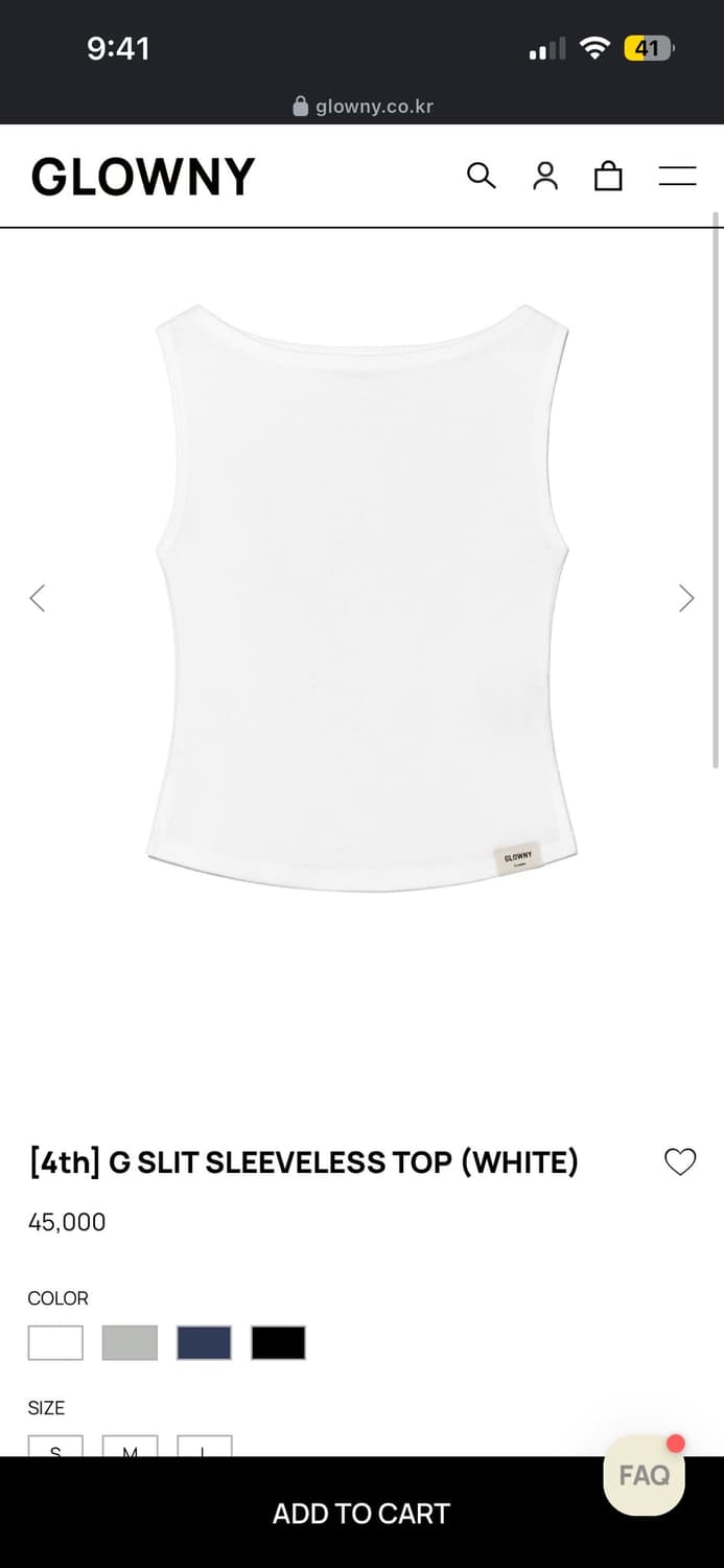 글로니 G SLIT SLEEVELESS TOP 상품이미지1
