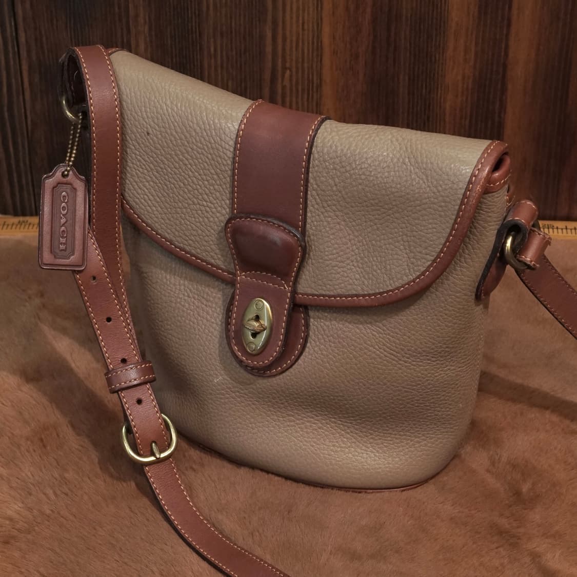 80s 올드 코치 셰리던 스튜어트 숄더백 상품이미지1