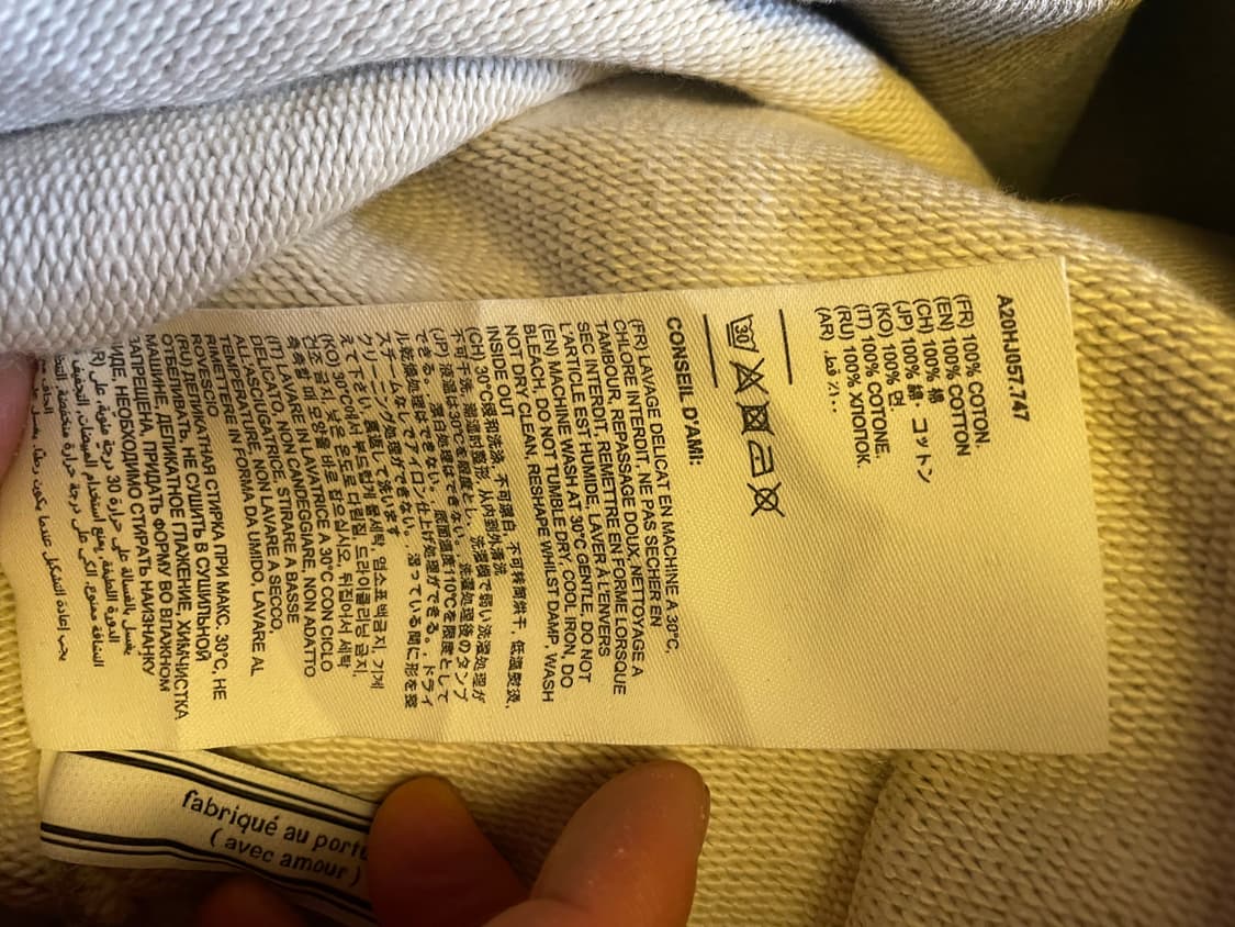 아미 빅하트로고 그레이 후드 상품이미지3