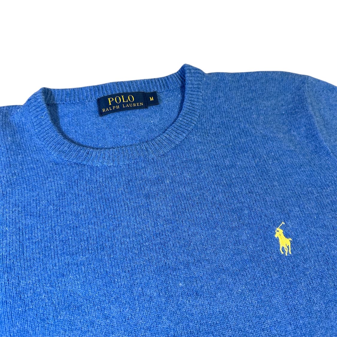 폴로 랄프로렌 코발트 블루 램스울 라운드 니트 (M) 상품이미지2