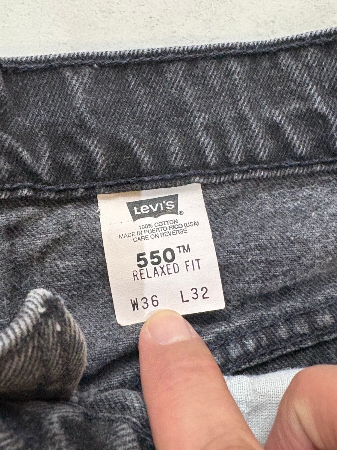 [34] 리바이스 550 오렌지탭 블랙 흑청 USA 상품이미지4