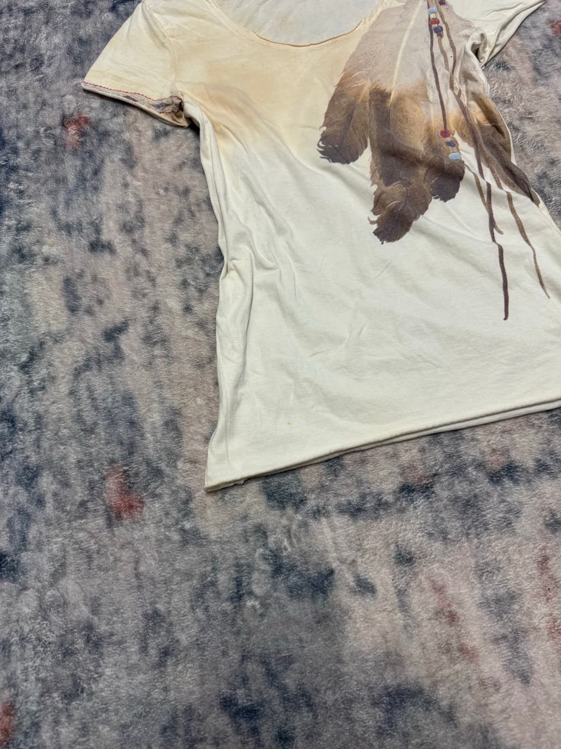 Goa 00s archive feather half t shirts 상품이미지5