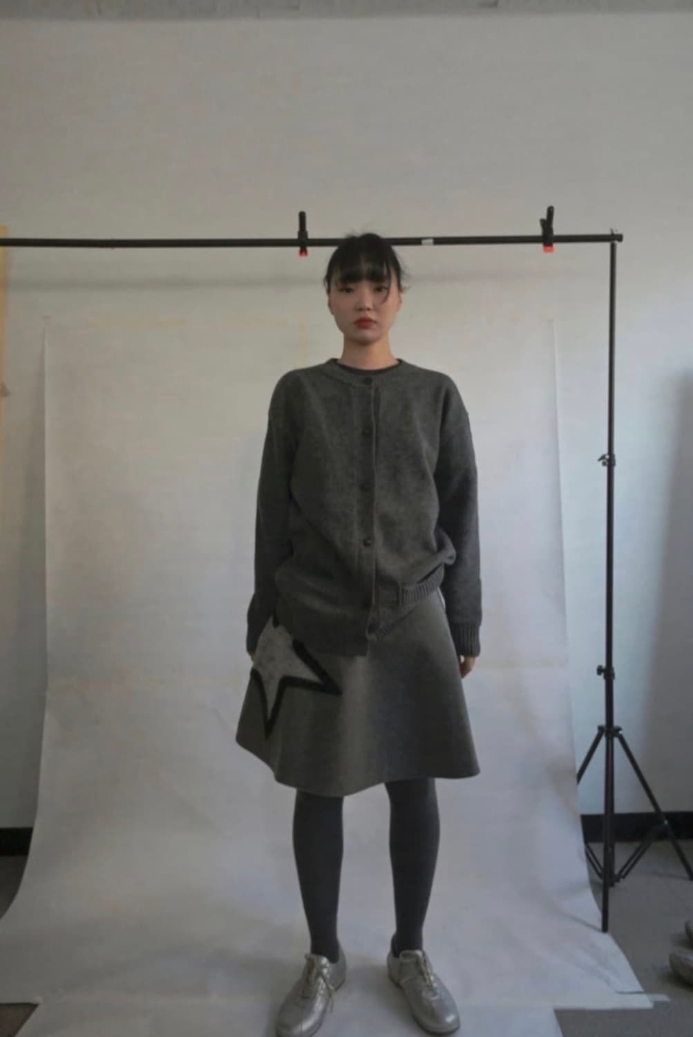 에옹쓰 eonts 스타 캐시미어 가디건 (차콜 상품이미지1