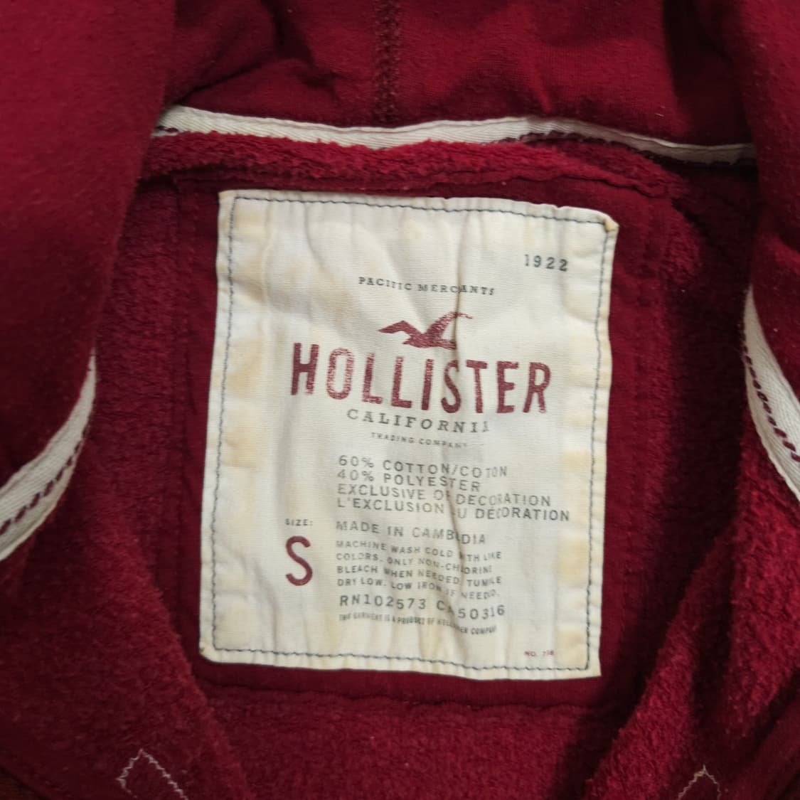 홀리스터 2way 후드 집업 S 딱붙핏 상품이미지5