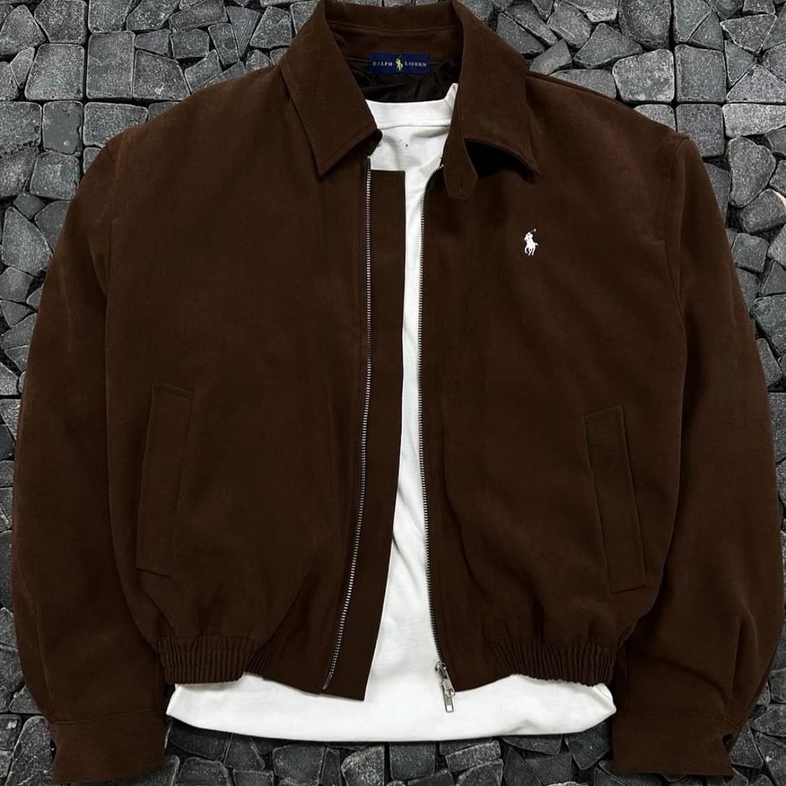 폴로 브라운 스웨이드 자켓 상품이미지1