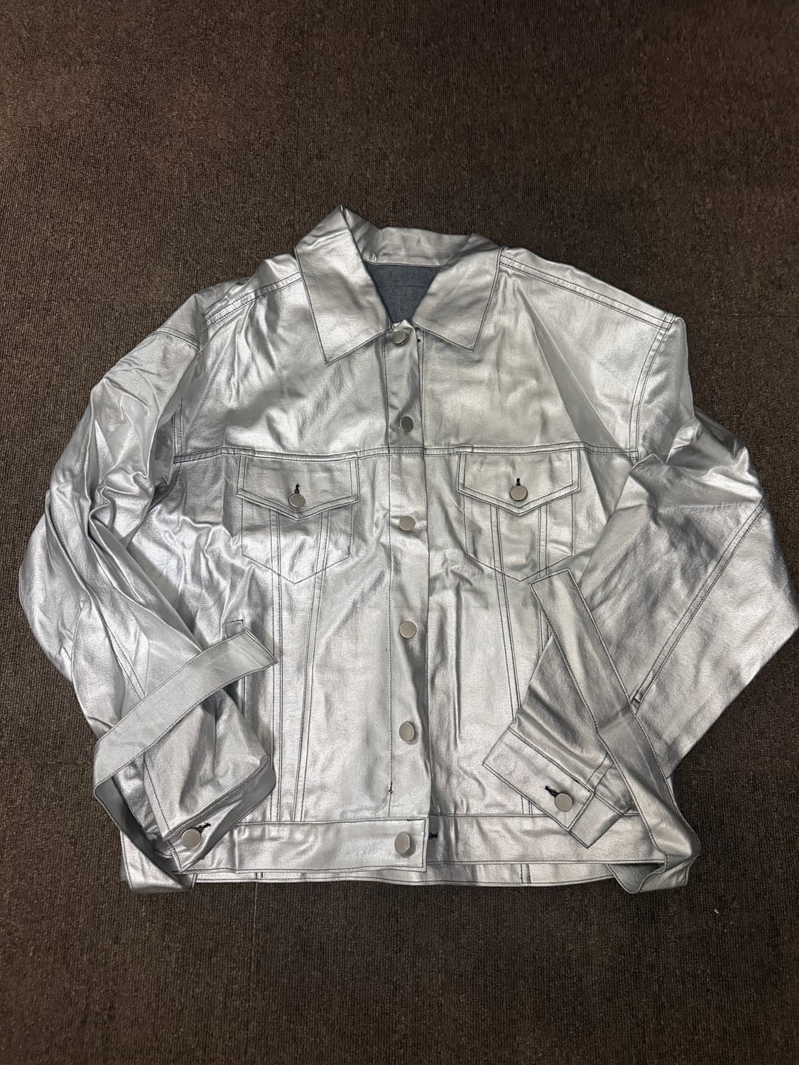 몰댄돕 메탈릭 데님 자켓 상품이미지1