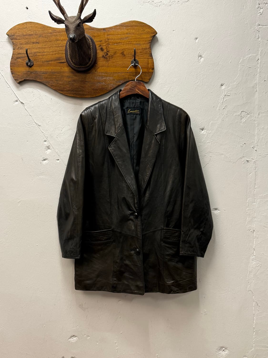 Lamandora Leather Blazer Coat 상품이미지1