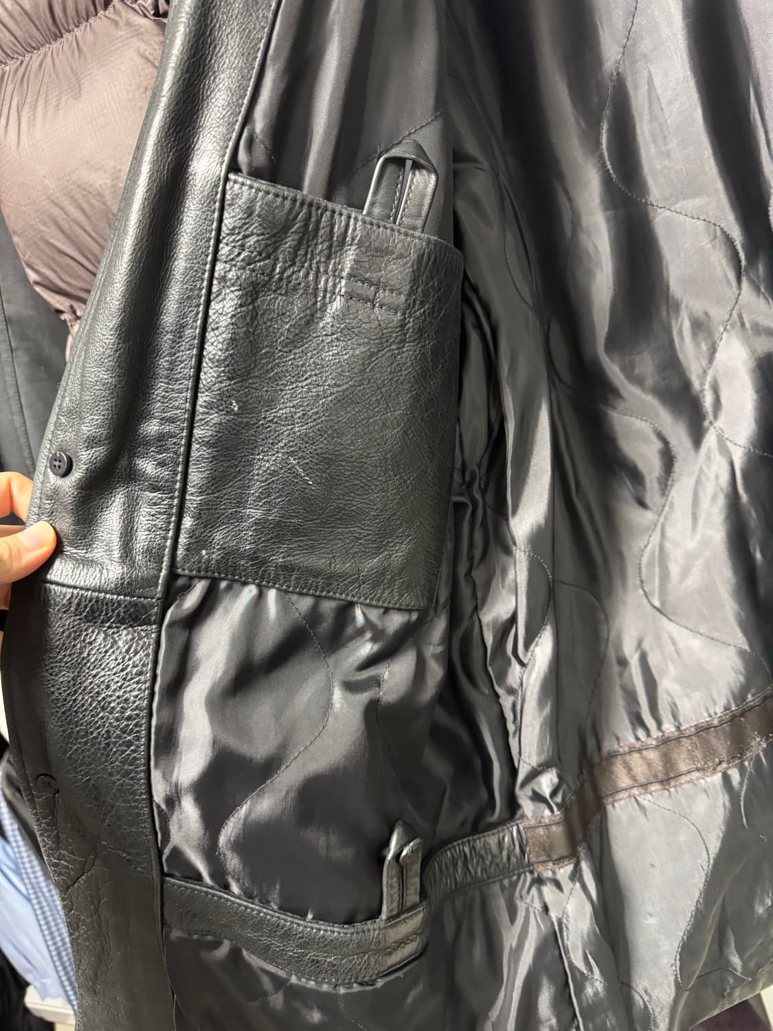 올드 갭 레더 카코트 L old gap leather car coat L 상품이미지6