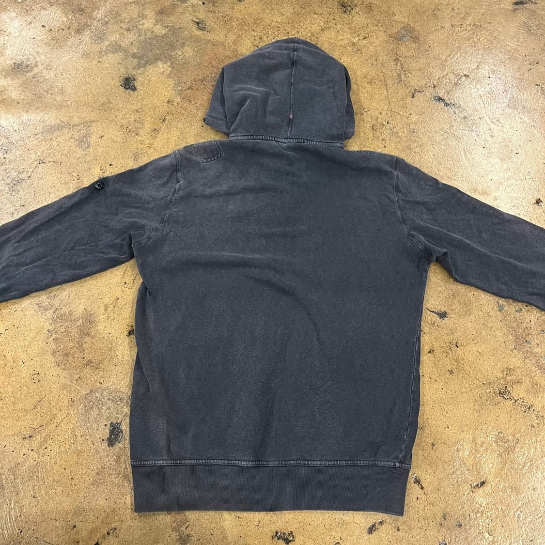 [정품/M] 스톤아일랜드 워싱 후드티 블랙 b8 상품이미지4