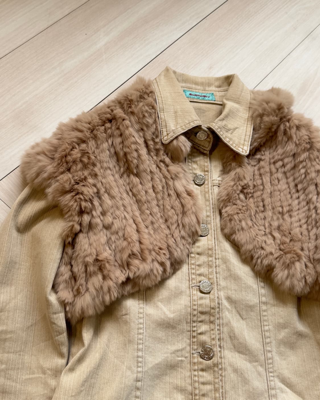 [Vintage] Beige Faux Fur Bolero Shawl 상품이미지2