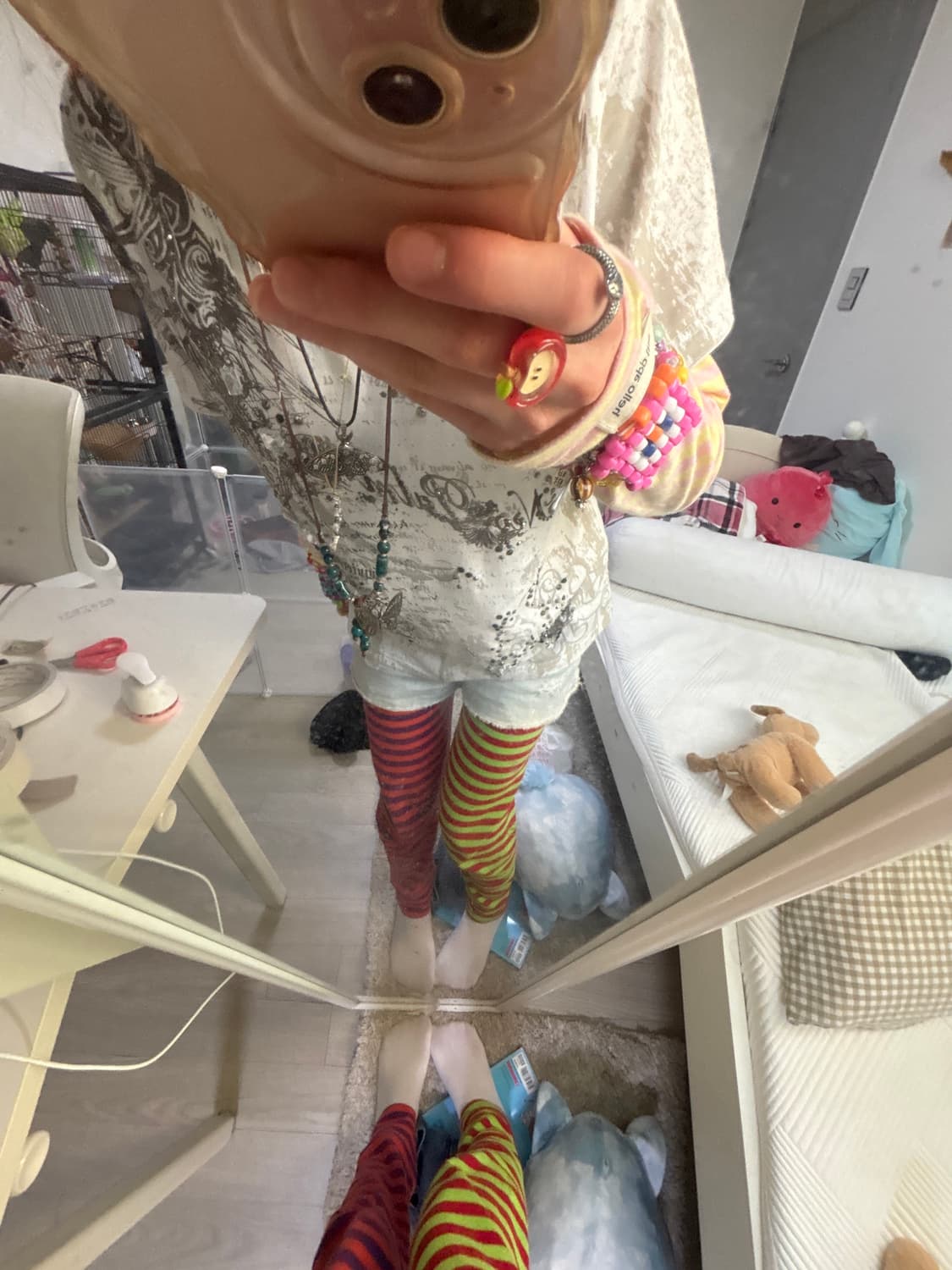 y2k punk short sleeve gyaru 비즈 상품이미지4