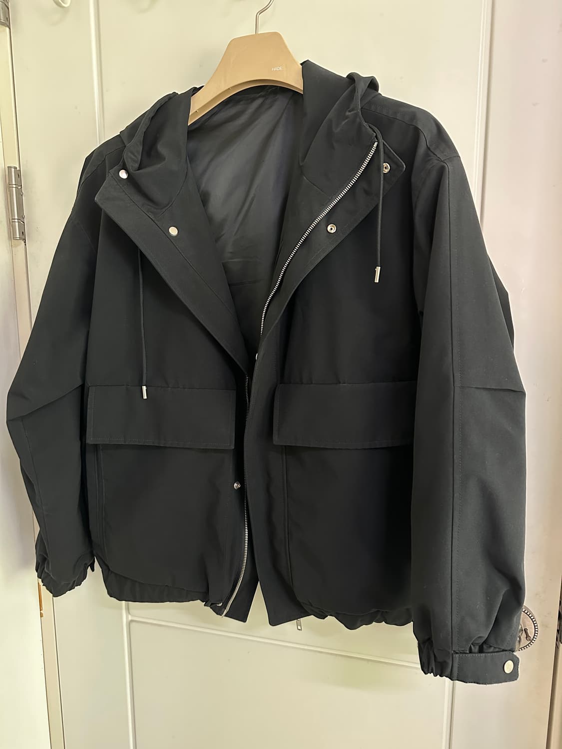 (m) 티앤지티 tngt 후드 쉘파카 블랙 상품이미지2