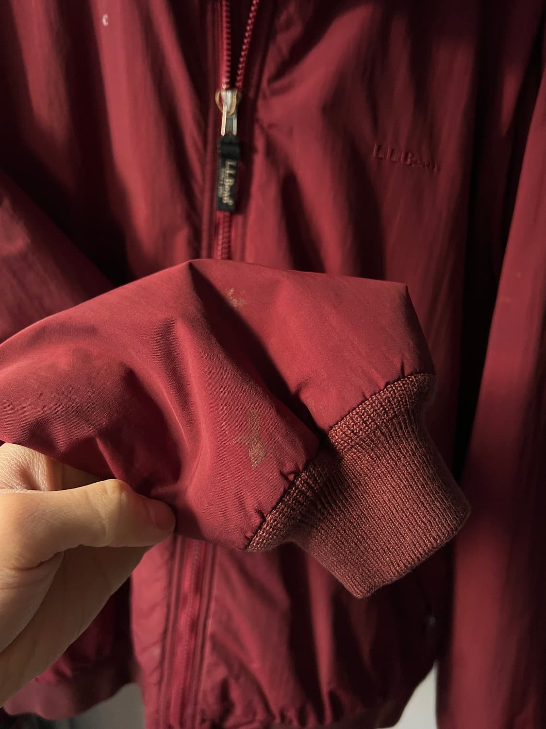 [L]엘엘빈 USA 빈티지 페인팅 버건디 웜업 자켓 상품이미지5