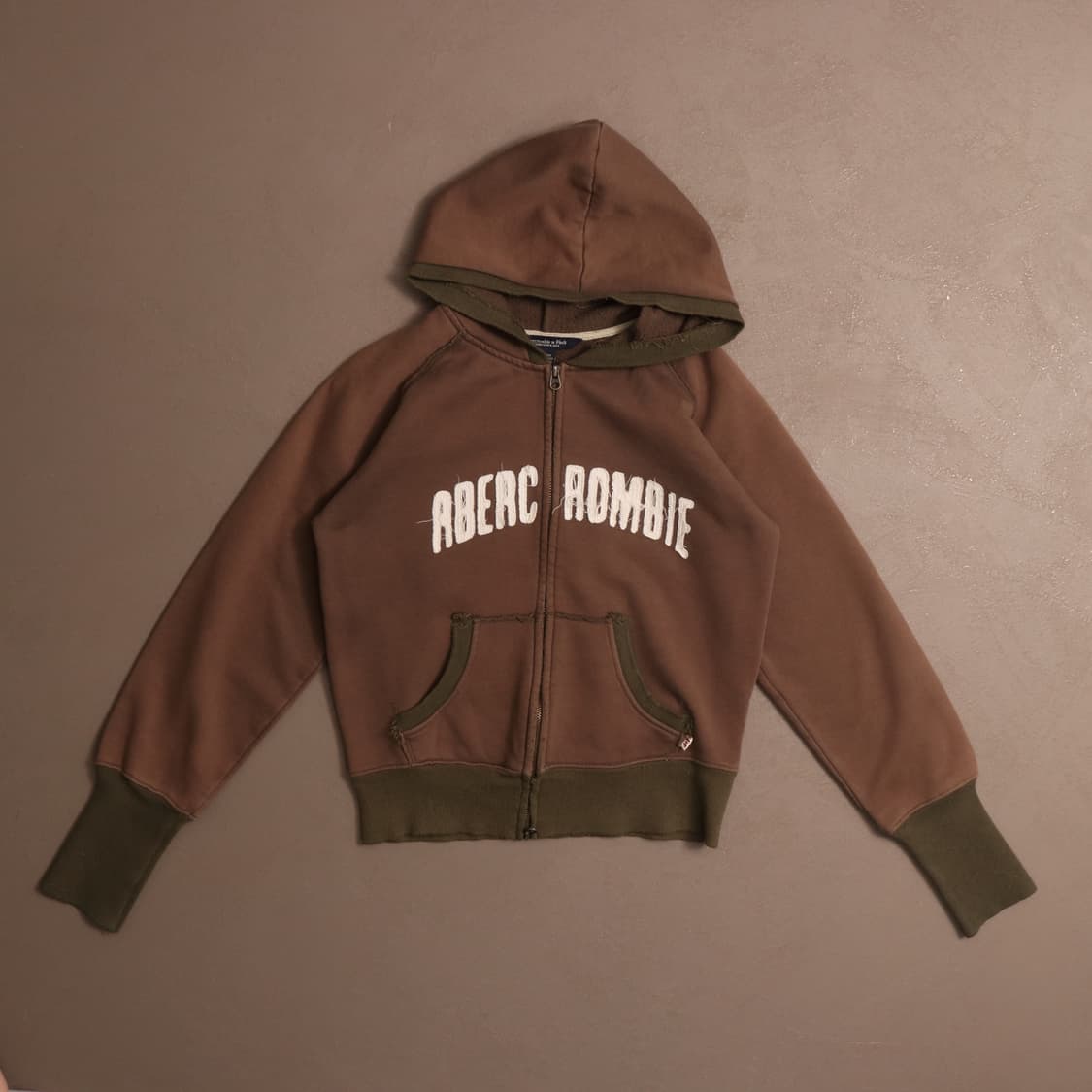 00's 아베크롬비 올리브카키 후드집업 A1395 상품이미지1