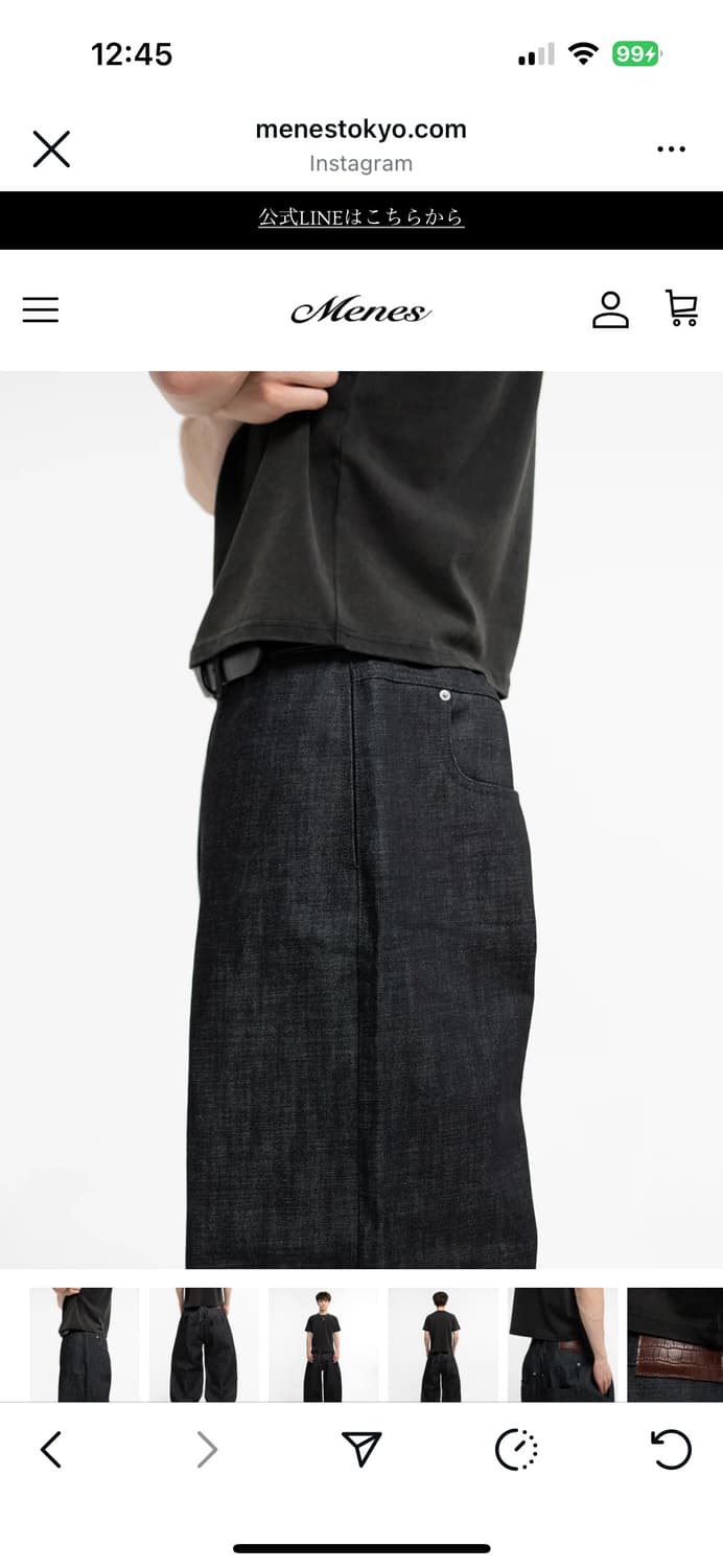 MENES JANOME RAW BAGGY JEANS BLACK팝니다 상품이미지3