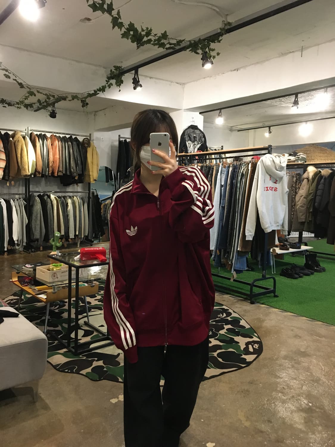 아디다스 구파이어버드 트랙탑 버건디 XL (희귀) 상품이미지4