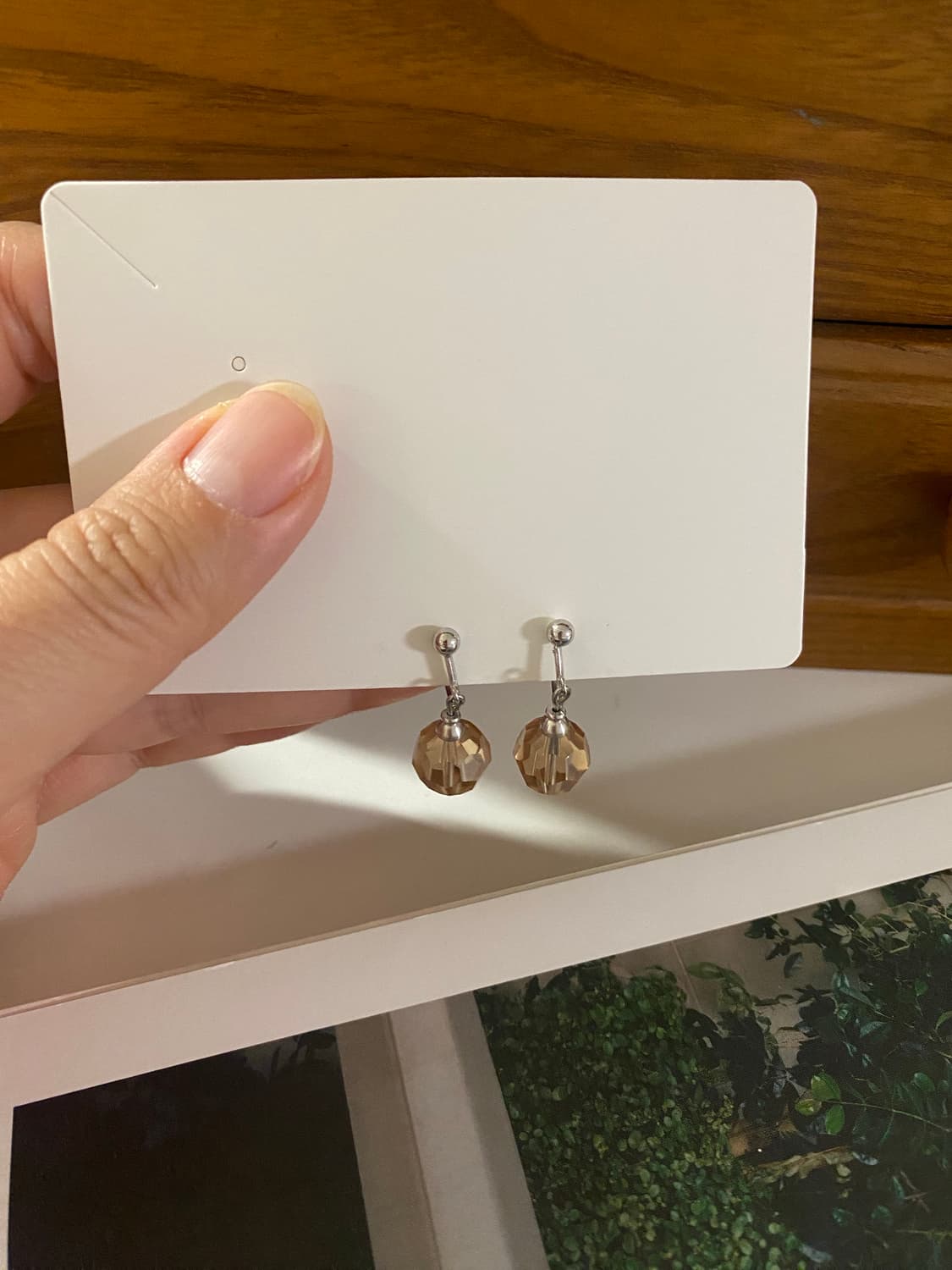 골드브라운 크리스탈 귀걸이 상품이미지3