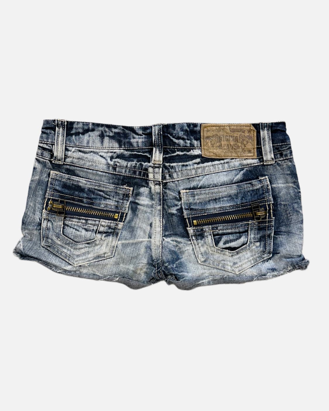 distressed low-rise denim shorts 상품이미지4