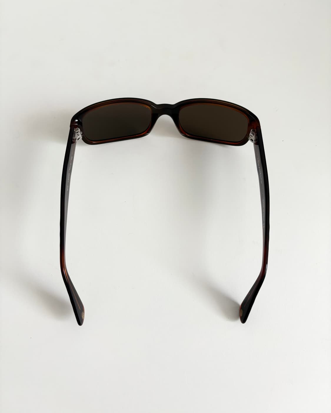 CHANEL 빈티지 샤넬 로고 마트라세 선글라스 다크브라운  상품이미지7