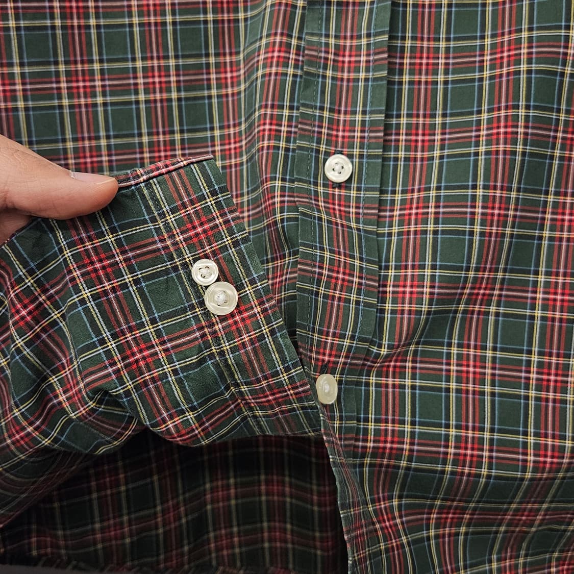 엘엘빈 클래식 스카치 플래드체크 버튼다운 셔츠 N1126 상품이미지5