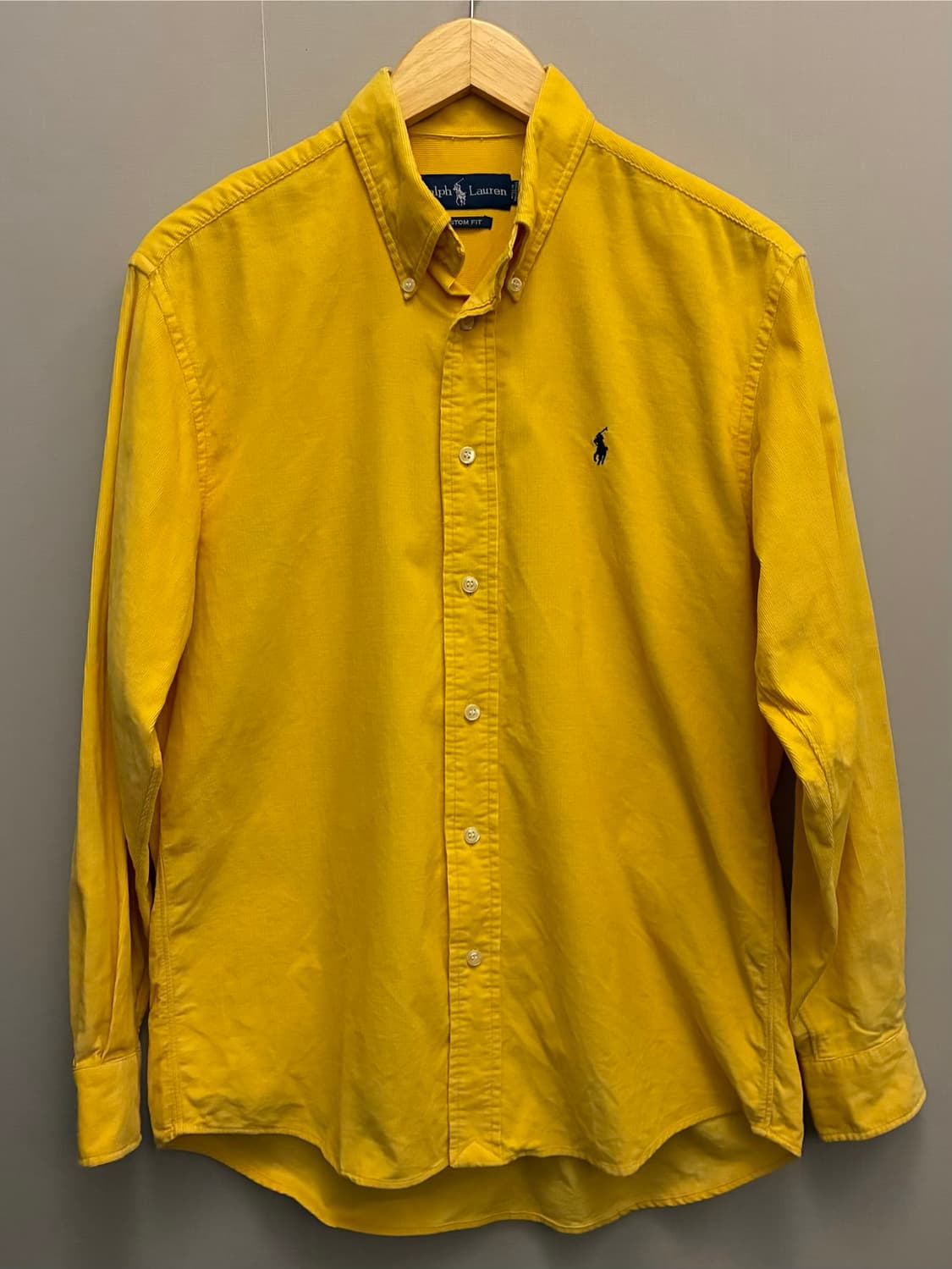 (M~L)00s 폴로랄프로렌 코튼 버튼다운 코듀로이 셔츠 옐로우 상품이미지1