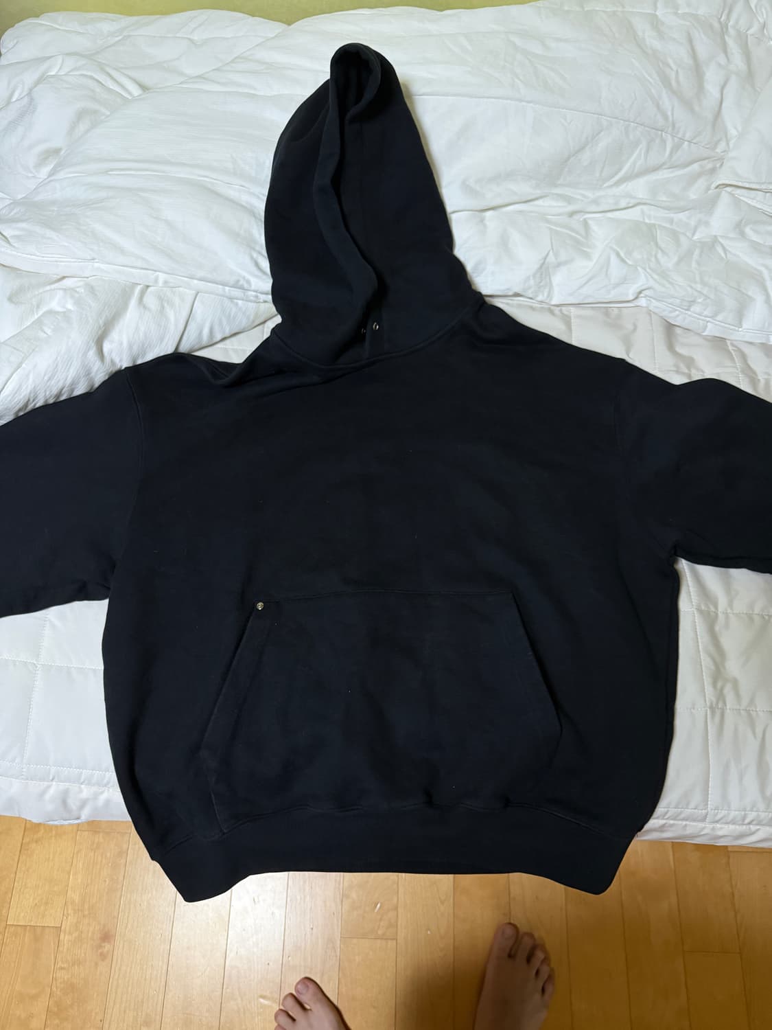 인템포무드 헤비 코튼 후드티 블랙XL 상품이미지2