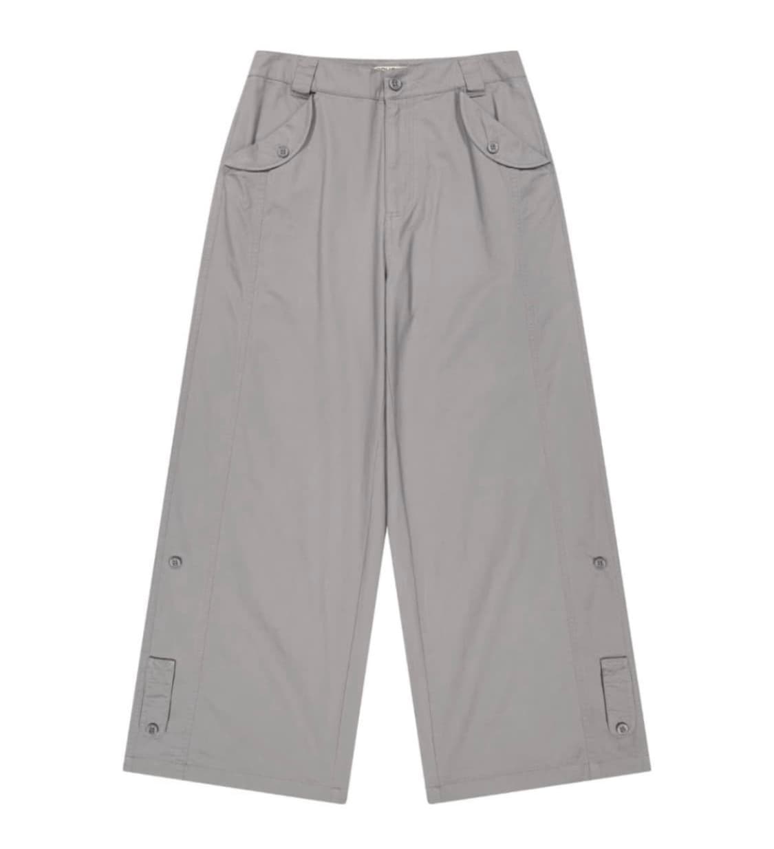 코이세이오 워시드 버튼 탭 팬츠 그레이 상품이미지1