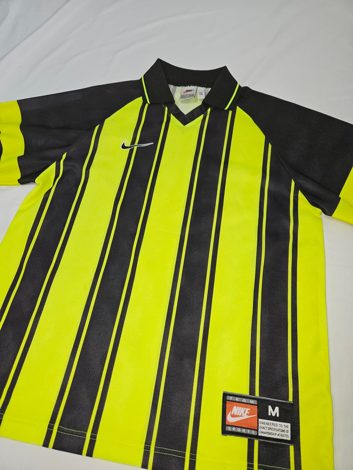 90s 나이키 스우시 도르트문트 카라넥 싸커 져지 유니폼 반팔 M 상품이미지2