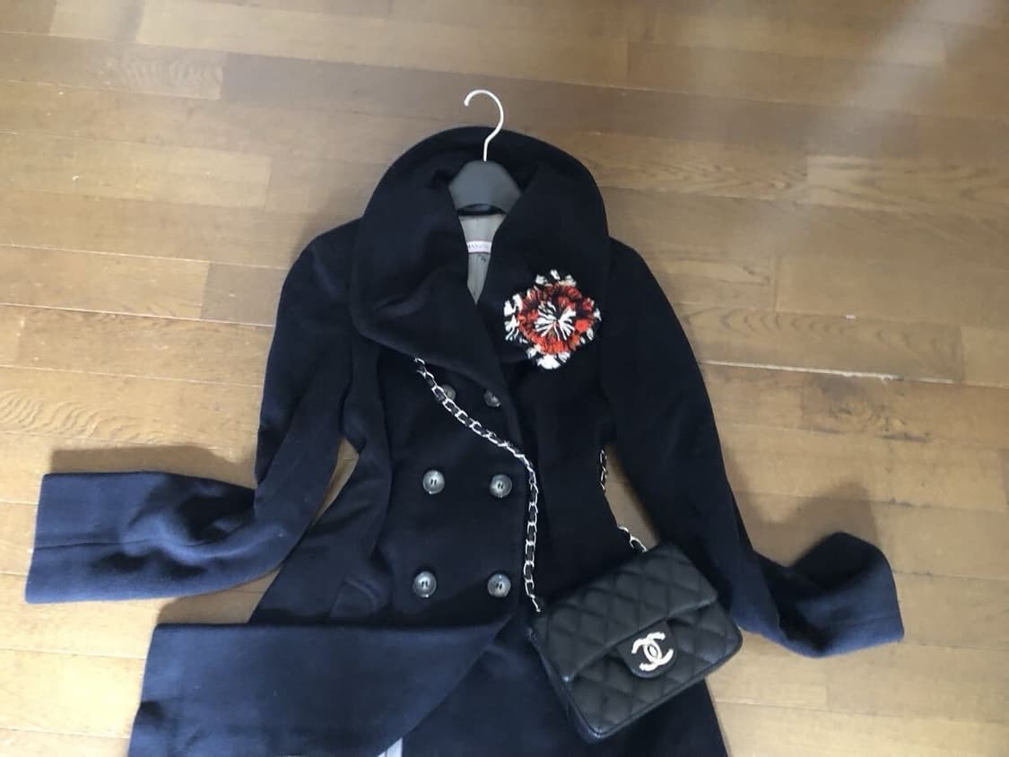 maxmara 앙고라 울 핸드 스티치 코트 상품이미지3