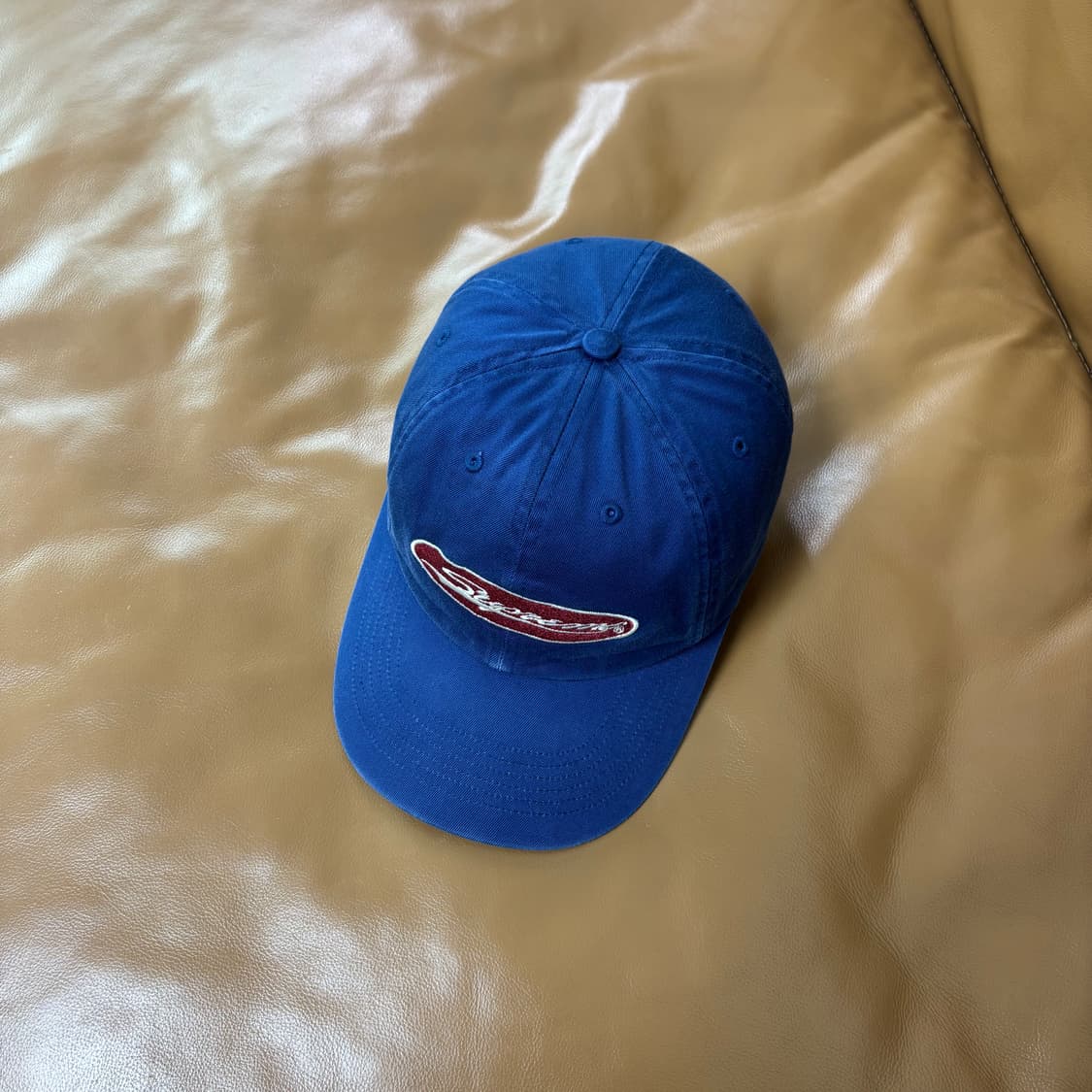 Supreme 슈프림 23ss 오발 워시드 네이비 6패널 볼캡 모자 상품이미지5