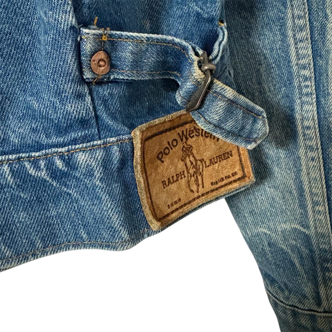 80s 폴로 웨스턴 2세대 데님 트러커 자켓 M 덩가리 상품이미지5
