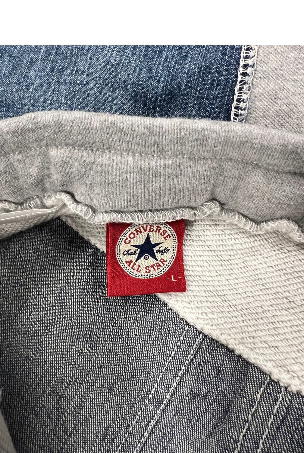 P048 컨버스 데님 와이드 츄리닝 팬츠 L 상품이미지3