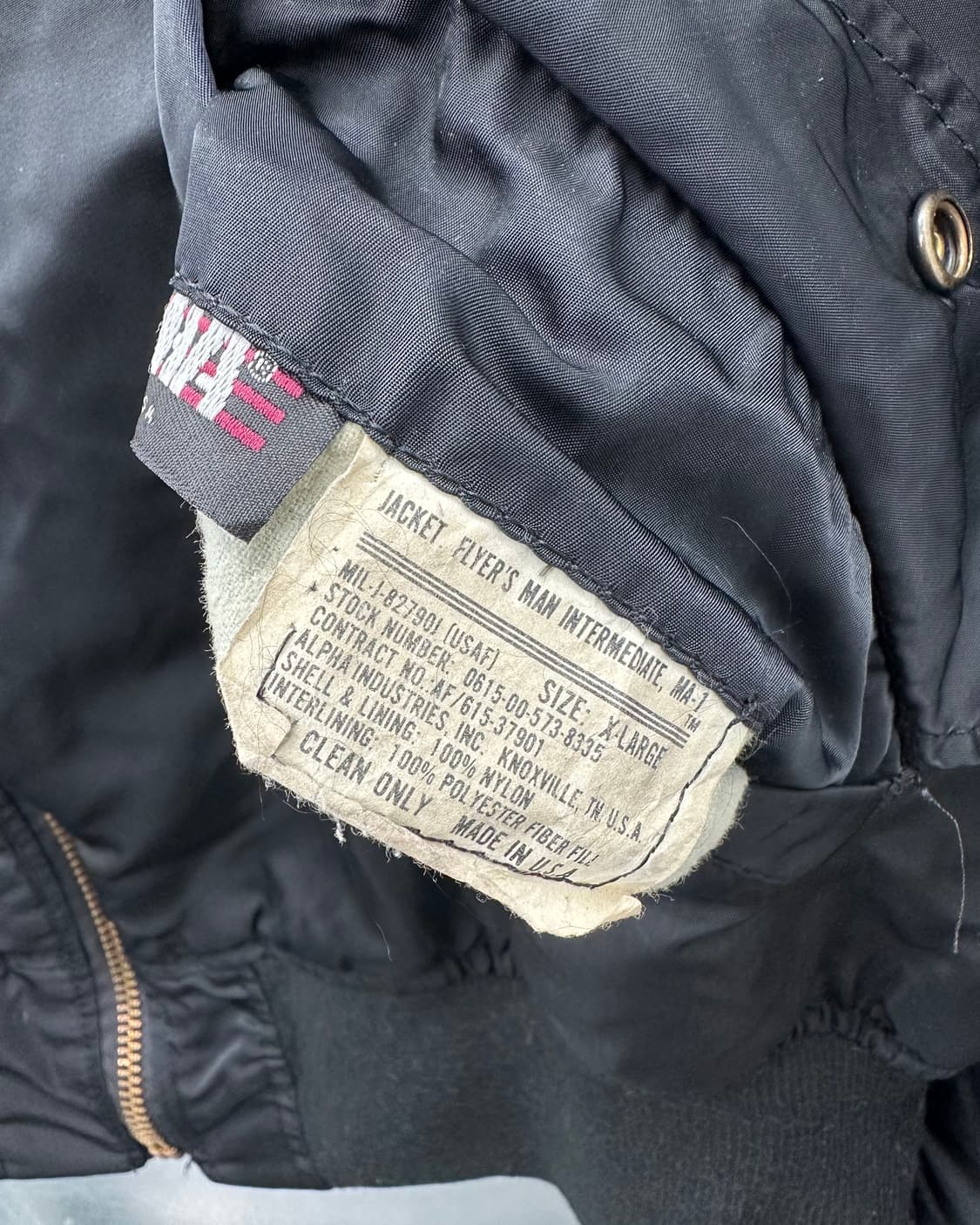 (XL)90'S ALPHA USA 양면 항공점퍼-M1338 상품이미지5